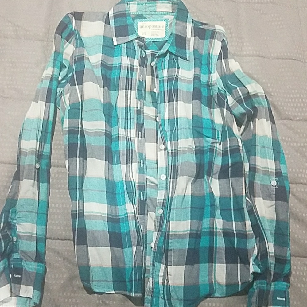 Aeropostale plaid button down shirt
